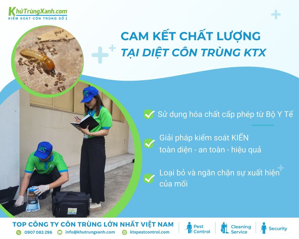 Diệt côn trùng KTX cam kết sử dụng hóa chất có nguồn gốc rõ ràng được Bộ Y Tế cấp phép