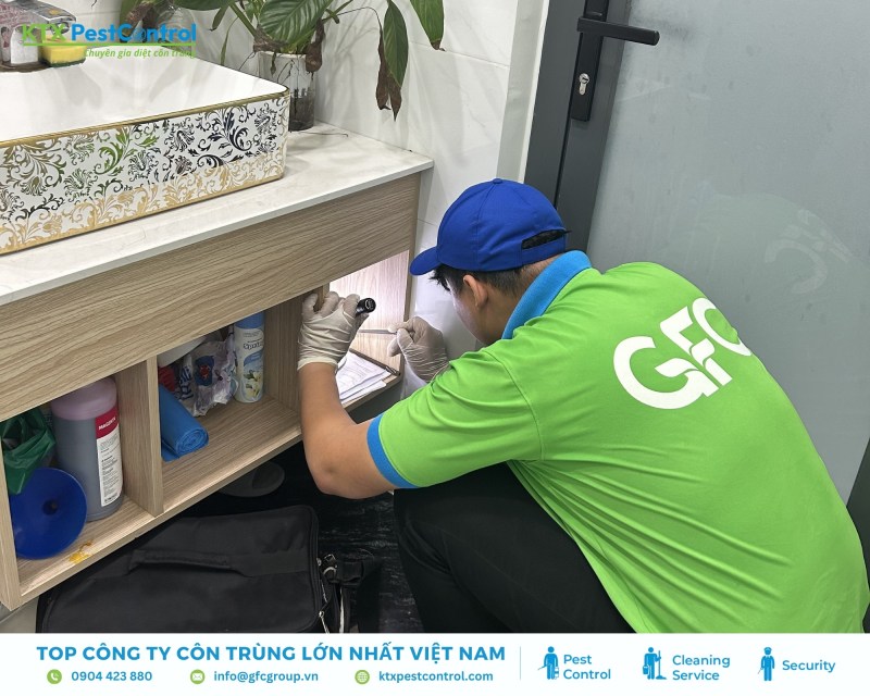 Kỹ thuật viên khảo sát thực tế, đánh giá tình trạng và tư vấn phương án xử lý phù hợp