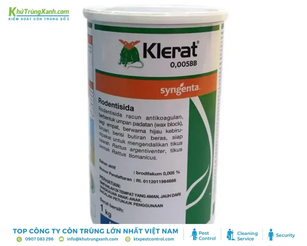 Klerat là sản phẩm diệt chuột được đánh giá tốt hiện nay