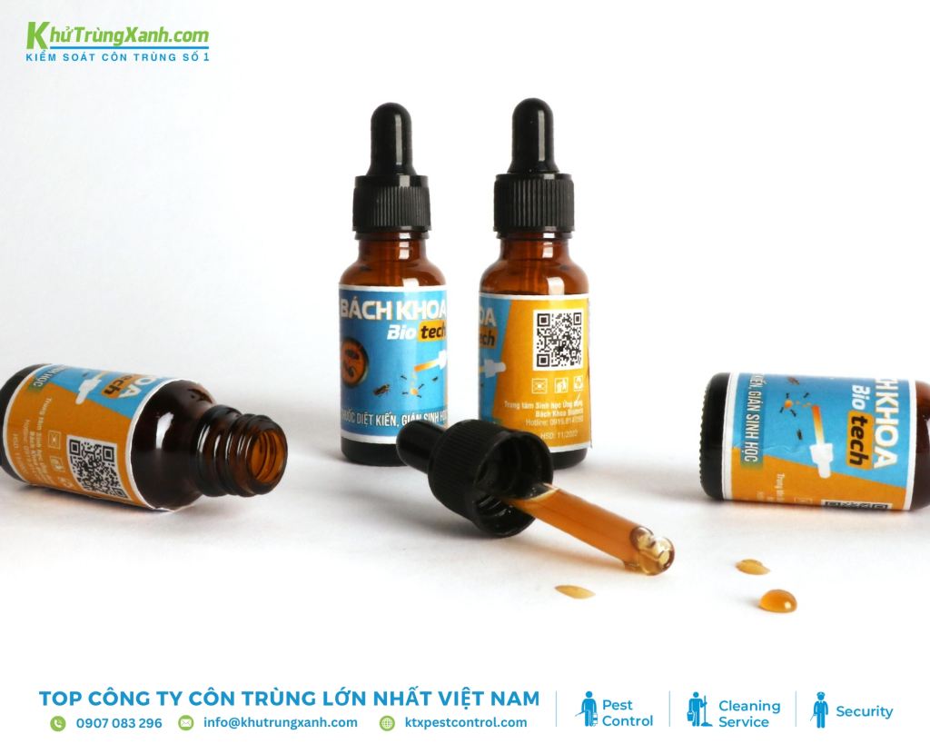 Thuốc diệt kiến Bách Khoa Biotech thiết kế nhỏ gọn tiện lợi tiêu diệt kiến 100%