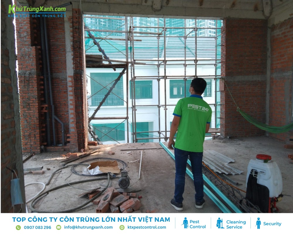 Diệt côn trùng KTX triển khai dịch vụ diệt côn trùng tại công trình xây dựng tại quận Phú Nhuận