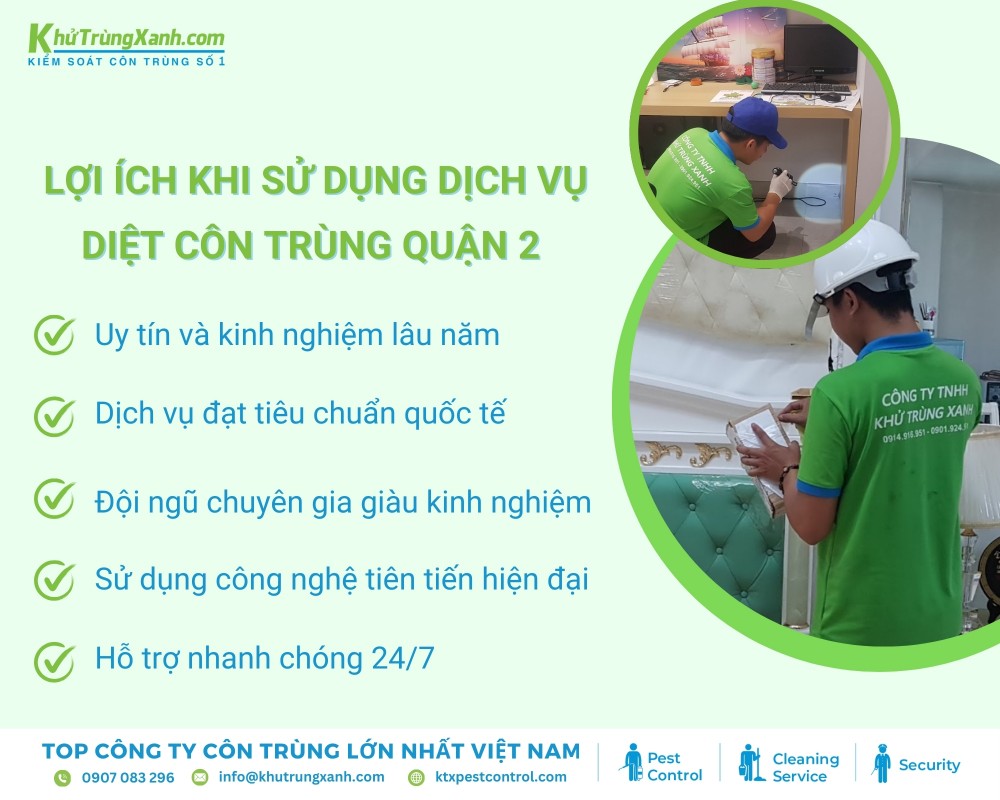 5 lợi ích khi khách hàng lựa chọn diện côn trùng KTX tại khu vực Quận 2