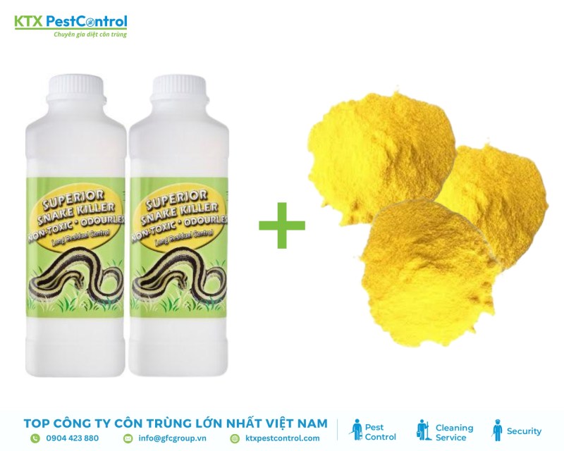 Thuốc diệt rắn Snake Killer kết hợp với bột lưu huỳnh
