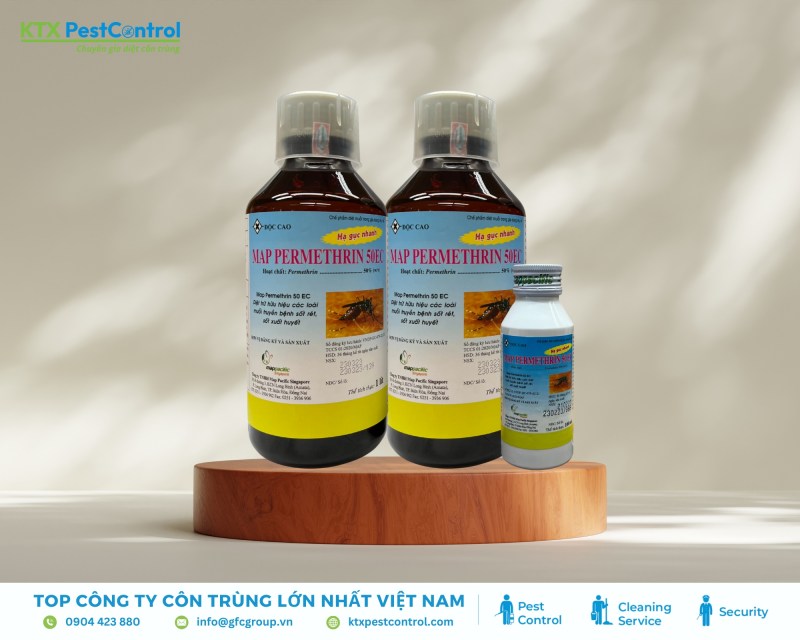 Permethrin 50EC kiểm soát muỗi hiệu quả, bay hơi nhanh, an toàn và không để lại vết ố